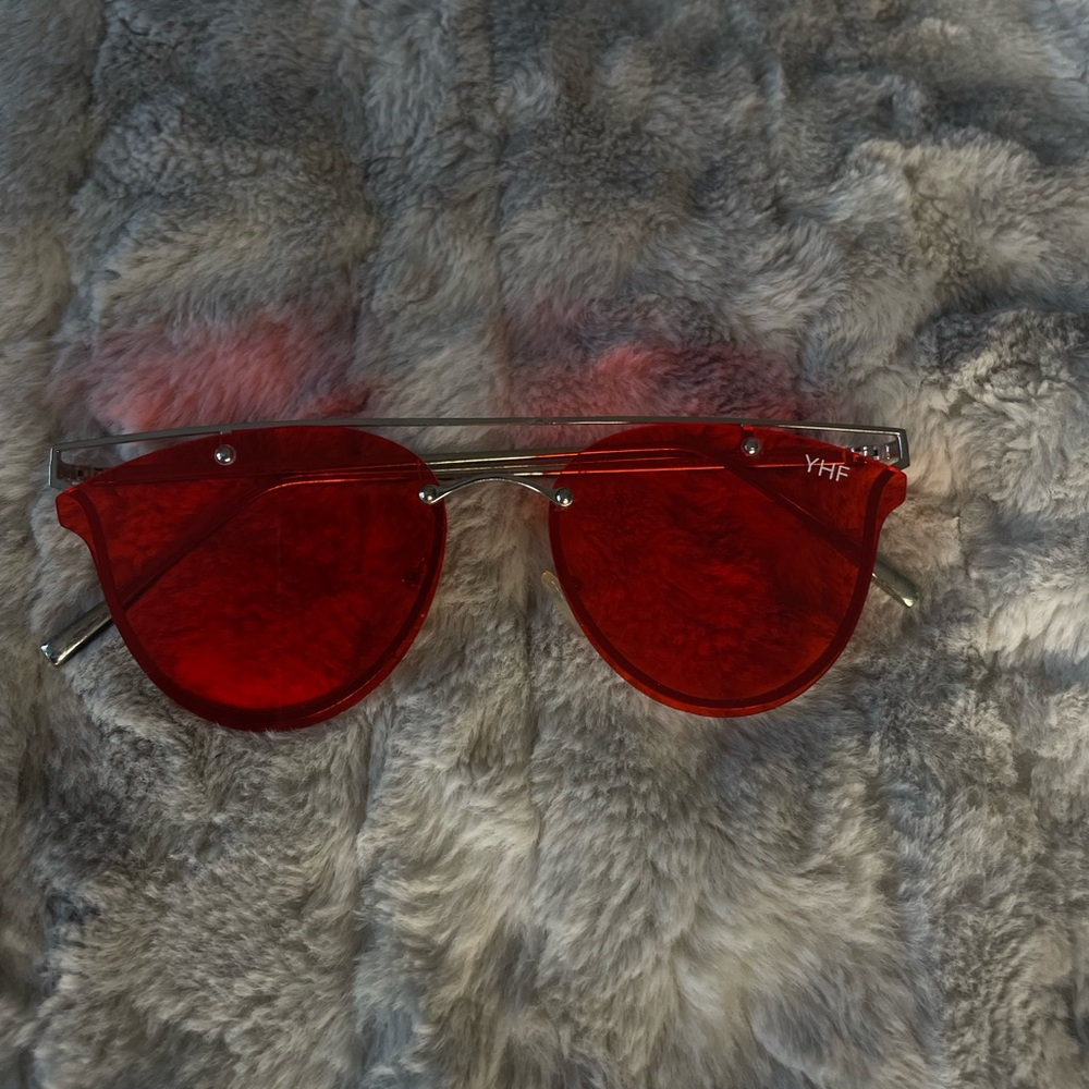 Red Orange Wayfarer Sunglasses